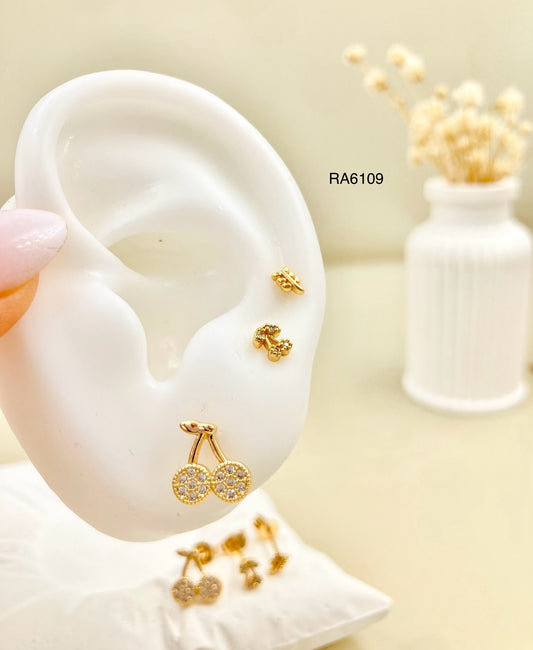 RA6109 - SECUENCIA CEREZA CIRCONES RODIO