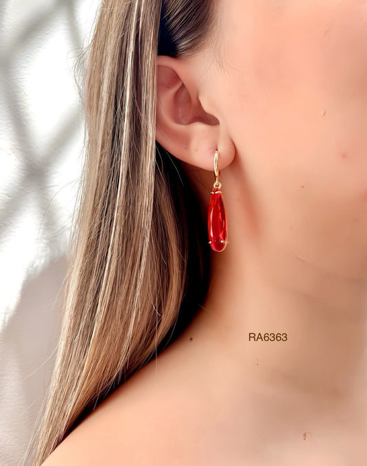 RA6363 - ARETE CIRCON ROJO RODIO