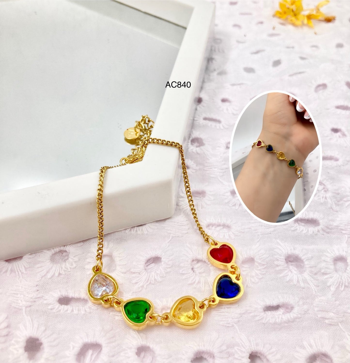 AC840 - PULSERA EN ACERO DAMA