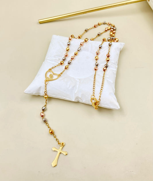 AC1128 - CAMÁNDULA ACERO 3 OROS DIAMANTADA