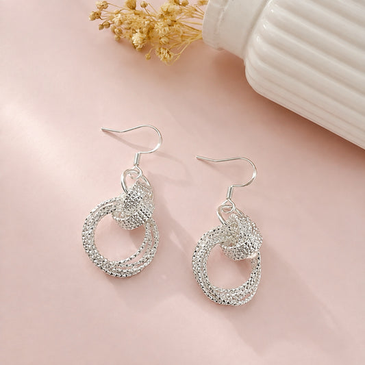 RA3558 - ARETE EN RODIO COLOR PLATA 925