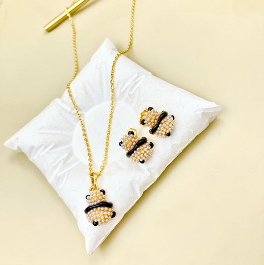 RA6418 - JUEGO DE OSO PANDA EN RODIO