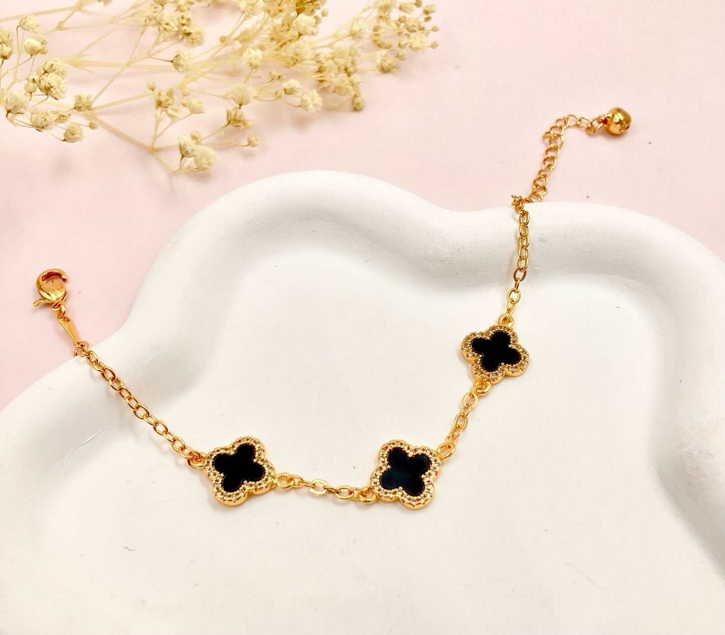 RA5127 - PULSERA EN RODIO VAN CLEEF