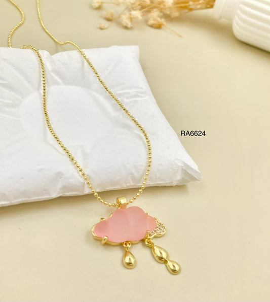 RA6624 - DIJE DE NUBE CON CADENA RODIO