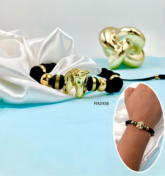 RA2436 - PULSERA RODIO DIJE CABALLO