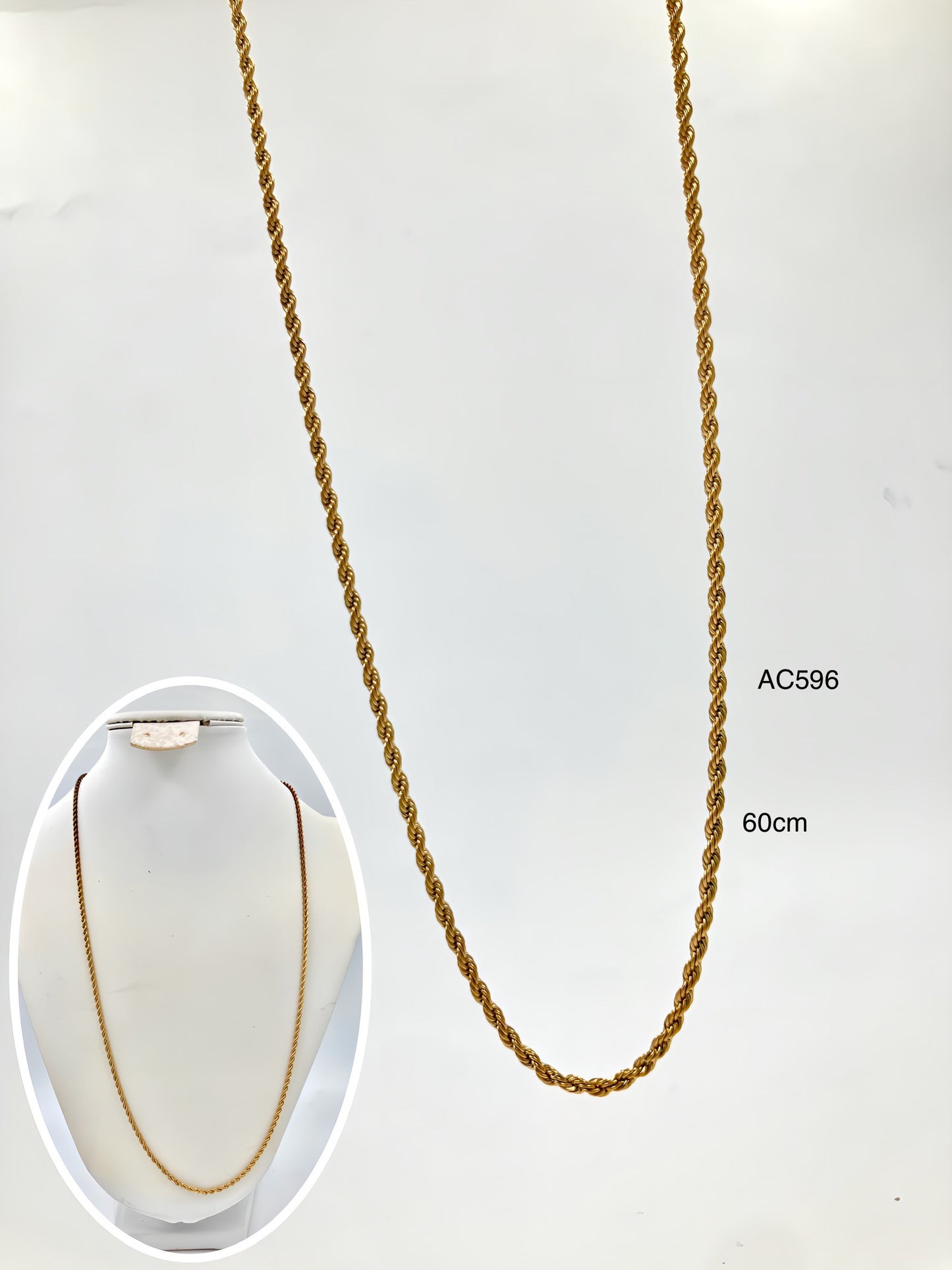 AC596 - CADENA LASO EN ACERO 60CM