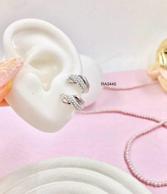 RA3445 - ARETE EN RODIO PERLAS