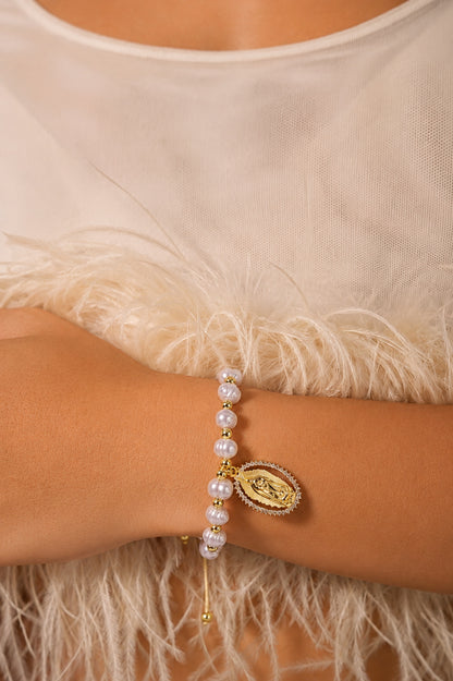 RA7197 - PULSERA RODIO VIRGEN