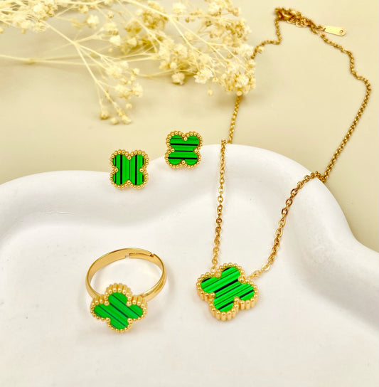 AC1244 - JUEGO ACERO VAN CLEFF CON ANILLO