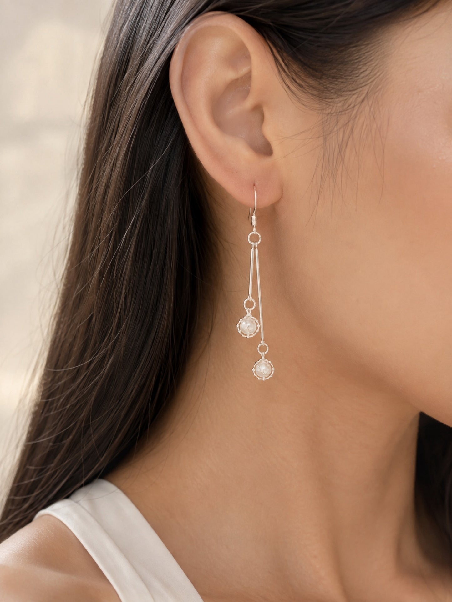 RA3556 - ARETE RODIO COLOR PLATA 925
