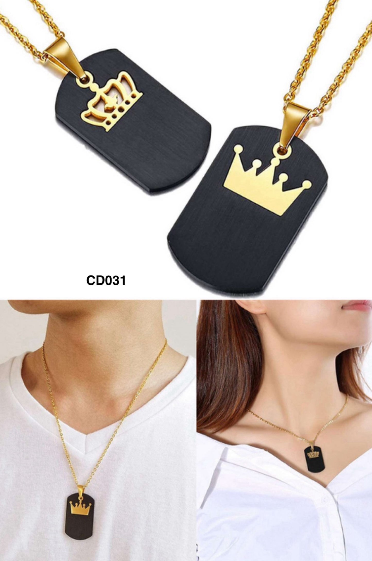 CD031 - CADENA PLACA PARA PAREJAS EN ACERO