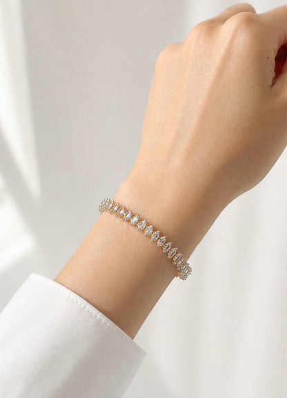 RA7410 - PULSERA RODIO CIRCONES