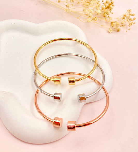 RA5216 - TRIO DE PULSERAS TRES TONOS EN RODIO