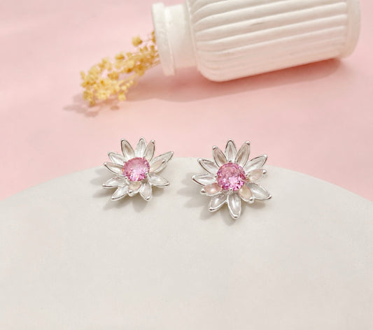 ARETE EN RODIO COLOR PLATA 925