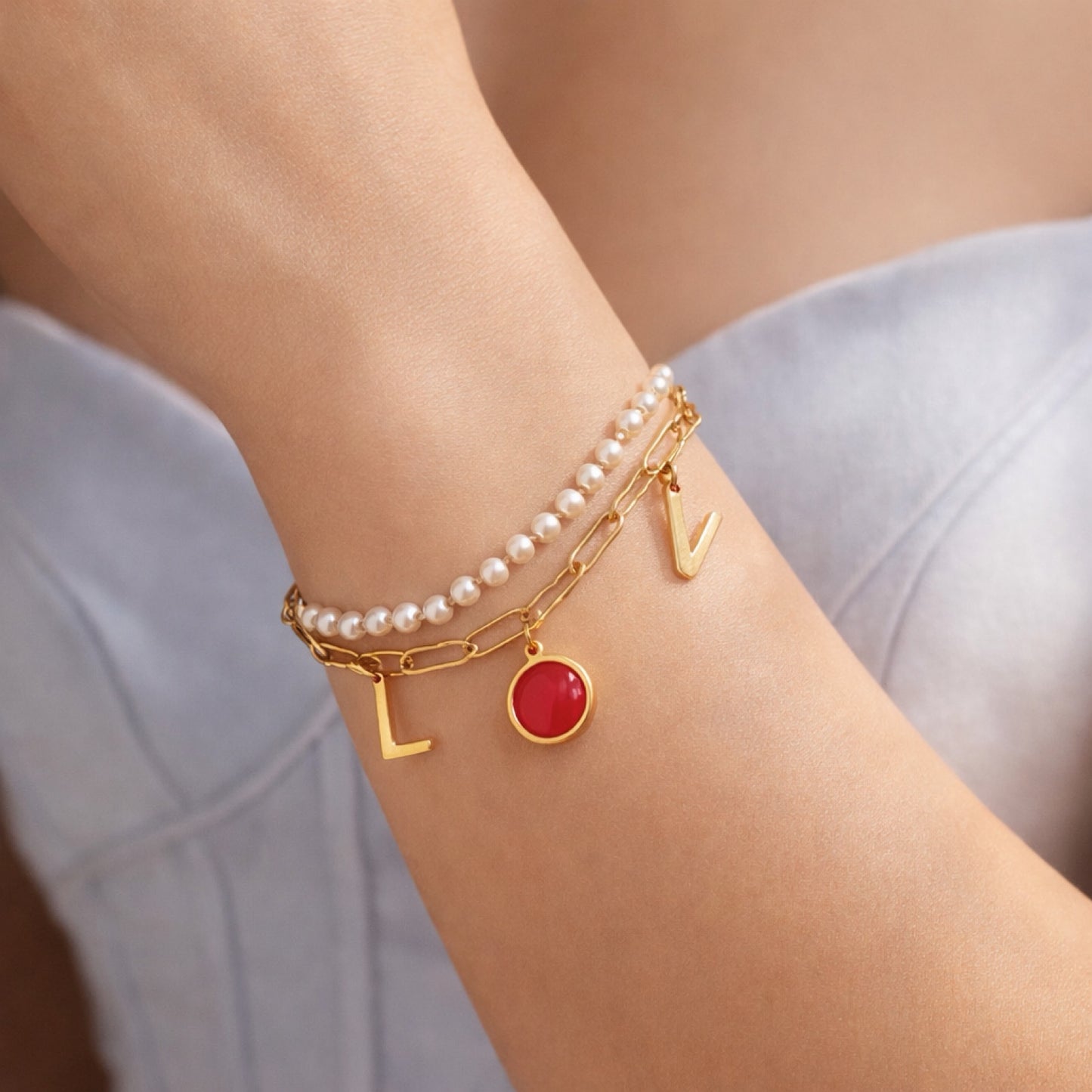 AC1498 - PULSERA EN ACERO LOVE