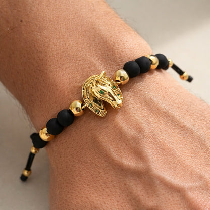 RA2436 - PULSERA RODIO DIJE CABALLO