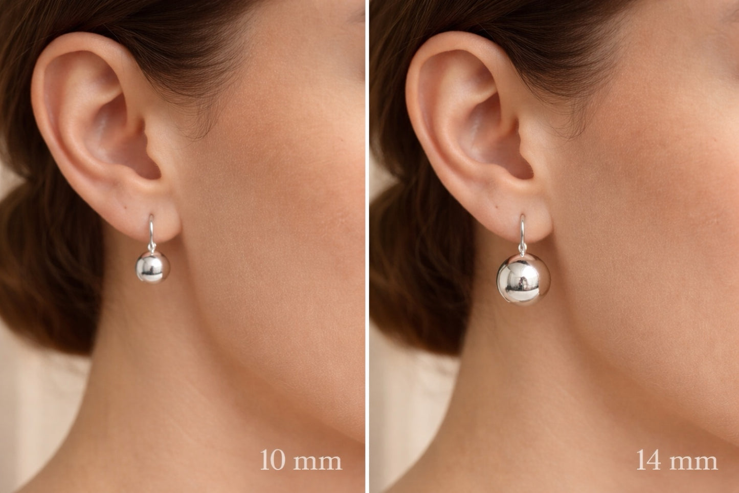 AC1425 - ARETE GANCHO EN ACERO MEDIA BOLA 10mm PLATEADO