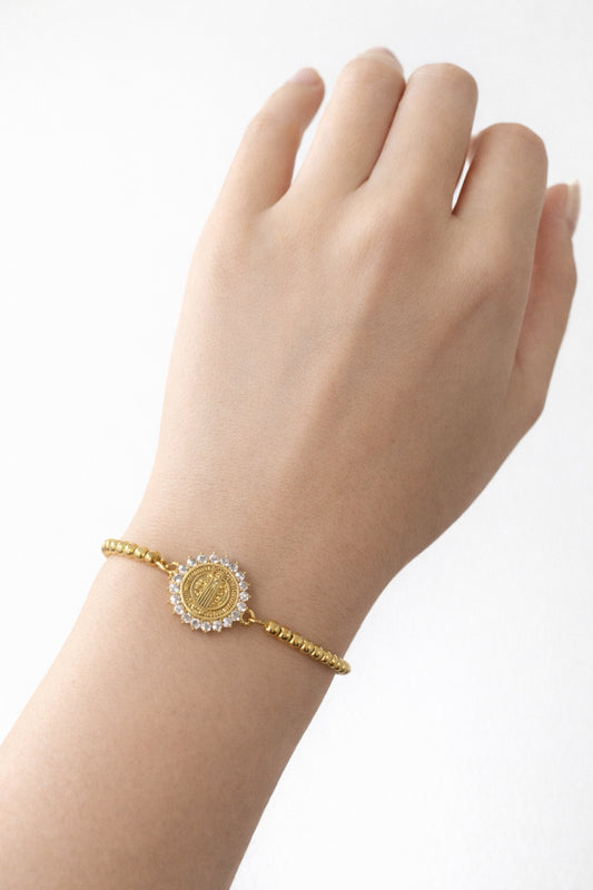 RA5519 - PULSERAS SAN BENITO DIJE MEDIANO
