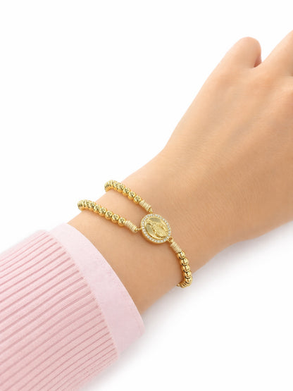RA5899 - PULSERA RODIO VIRGEN